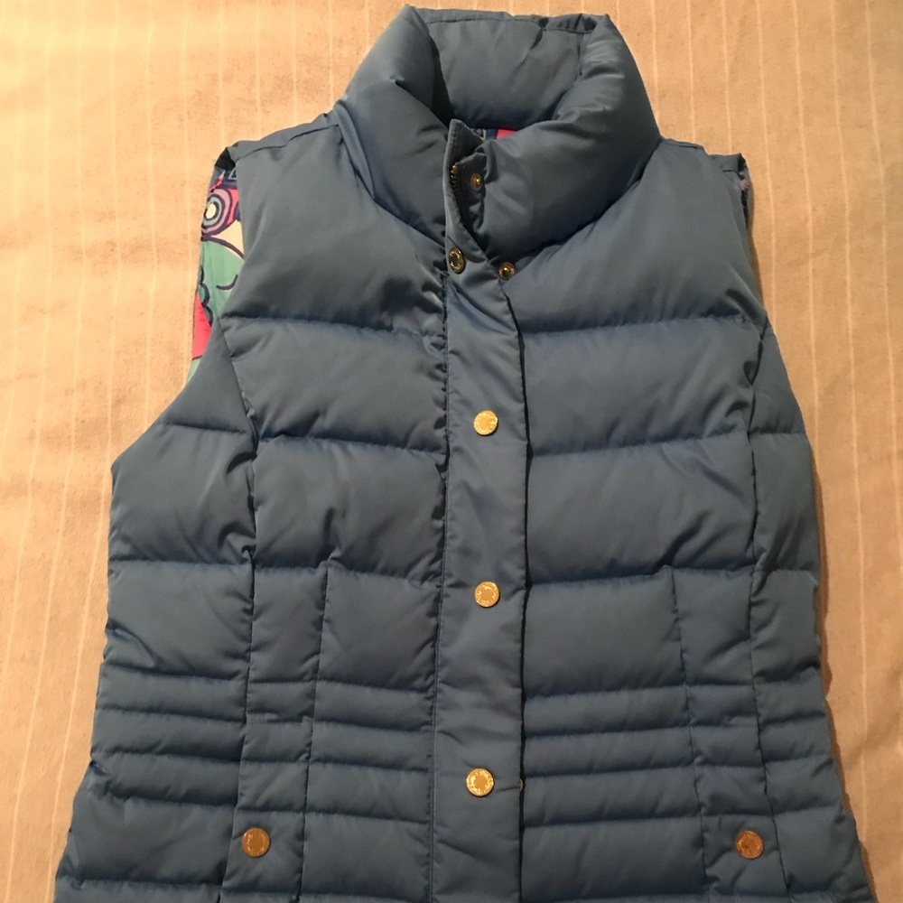 Lilly Pulitzer Blue Puffy Vest